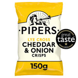 Pipers Lye Cross Cheddar & Onion Sharing Bag Crisps 150g