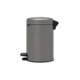 Brabantia mineral concrete grey pedal bin 3 litre - British product