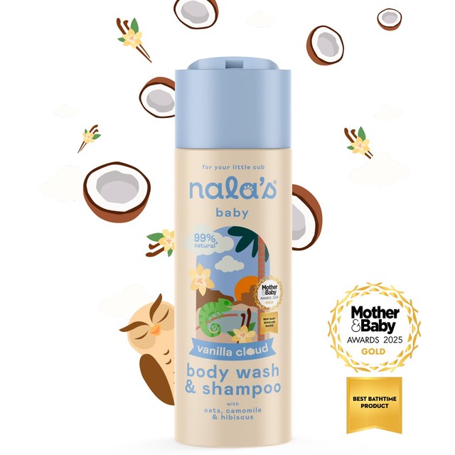 Nala's Baby Vanilla Cloud body wash and shampoo 200ml, imported from the UK