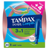Tampax Compak Pearl Super tampons 20 count, UK version