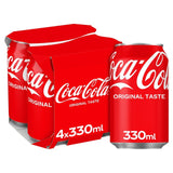 M&S Coca-Cola Original Taste Cola Soft Drink 4 x 330ml- Buy online at McGrocer