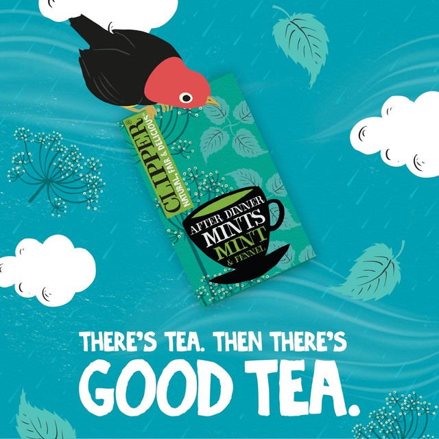 Clipper after dinner mints organic double mint & fennel infusion herbal tea bags 20 tea bags - British product