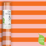 M&S Deva Designs Orange Stripe Gift Wrap Roll 5m x 50cm- Buy online at McGrocer