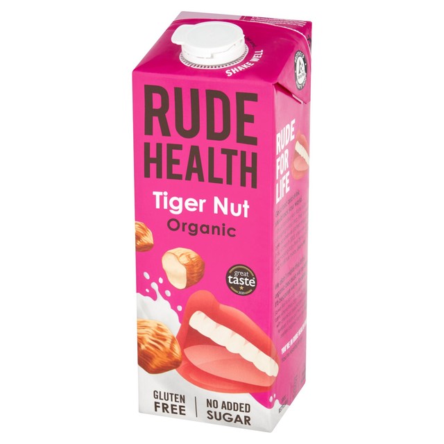 Rude Health organic tiger nut drink longlife 1L, imported from the UK