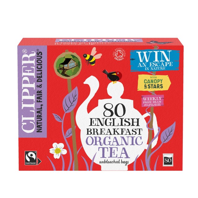 Clipper English Breakfast tea bags 80 bags - British product