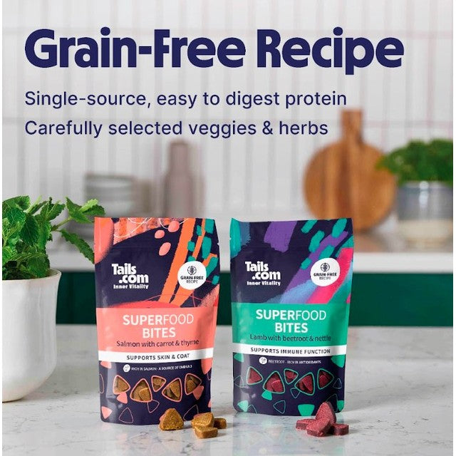 Tails Inner Vitality Superfood Bites Lamb dog treats 80g (British brand)