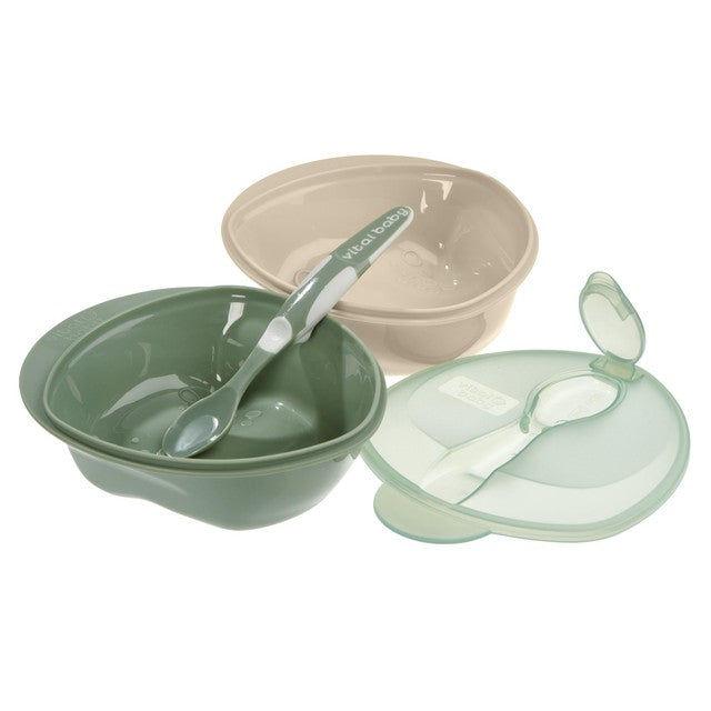 Vital Baby feeding set in natural moss 2pk (British brand)