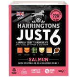 Harringtons Just 6 Salmon wet dog food 8 x 380g, UK version