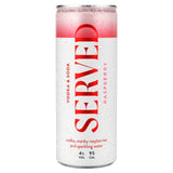 Served raspberry hard seltzer 250ml can (British brand)