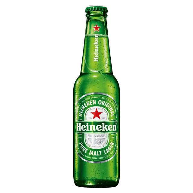 Heineken lager beer 4 x 330ml bottles, UK version