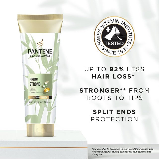 Pantene Grow Strong hair conditioner with Biotin and Bamboo 275ml, imported from the UK