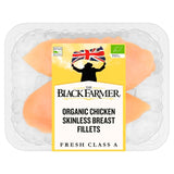 Filetes de pechuga de pollo orgánico The Black Farmer, aves de corral británicas, 375 g
