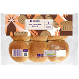 Ocado soft brown rolls 6 pack, imported from the UK