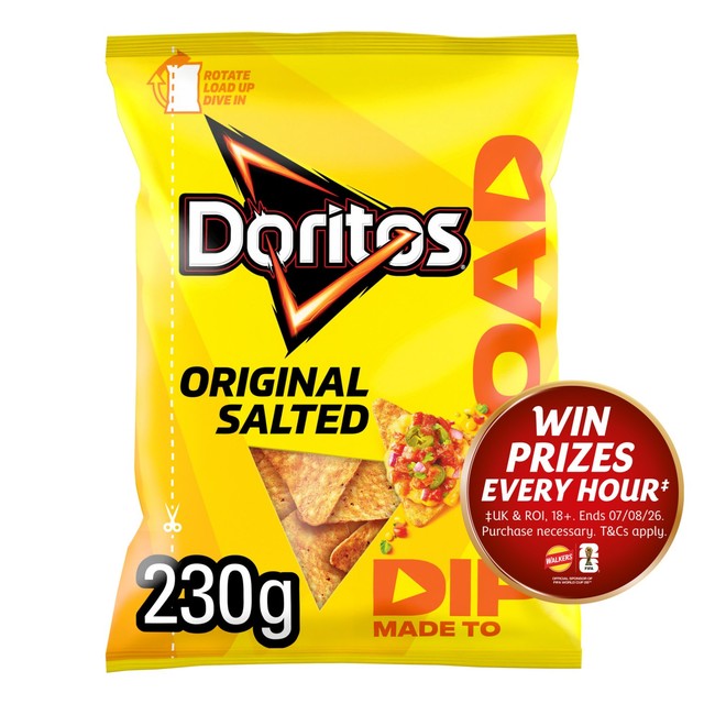 Doritos original salted tortilla chips 230g - British product