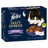 Felix Tasty Shreds Mixed Selection in Gravy Nassfutter-Sortenpackung für Katzen, importiert aus dem Vereinigten Königreich