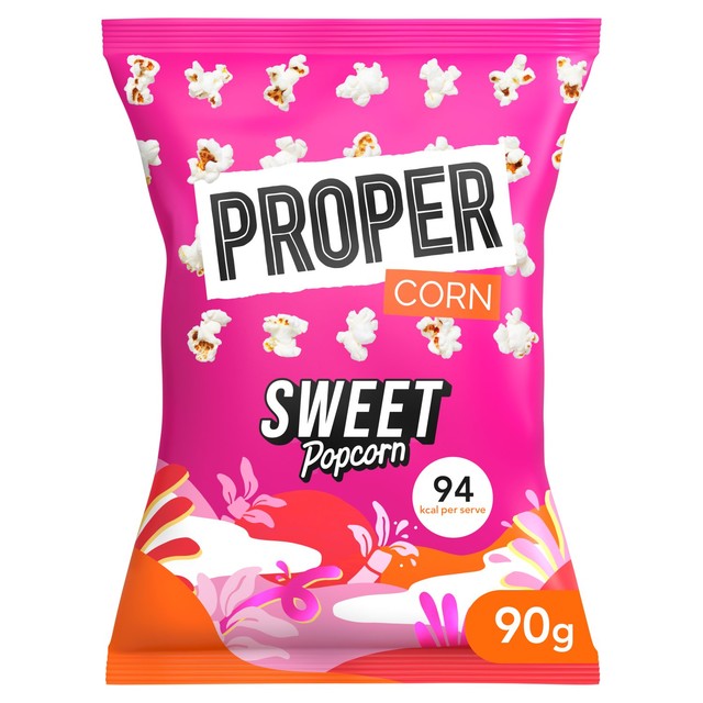 Propercorn sweet popcorn 90g, imported from the UK