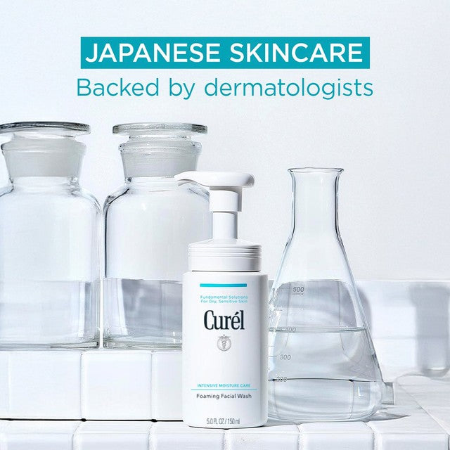 Curel foaming facial wash for dry sensitive skin (British brand)