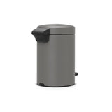 Brabantia mineral concrete grey pedal bin 3 litre - British product
