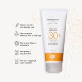 Green People SPF 30 Sun Cream Scent Free 200ml, UK version