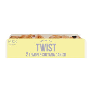 M&S Lemon and Sultana Danish Pastries Sweet Treats 2 Pack