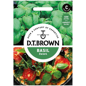 Mr Fothergills Seeds D.T. Brown Basil Sweet Herb Seeds 500 Seeds