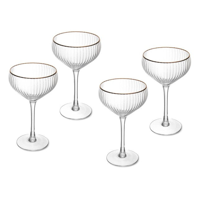 Mikasa Sorrento champagne coupe glasses 350ml, imported from the UK