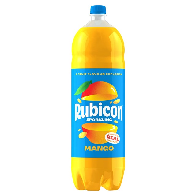 Rubicon sparkling mango soft drink 2L, imported from the UK