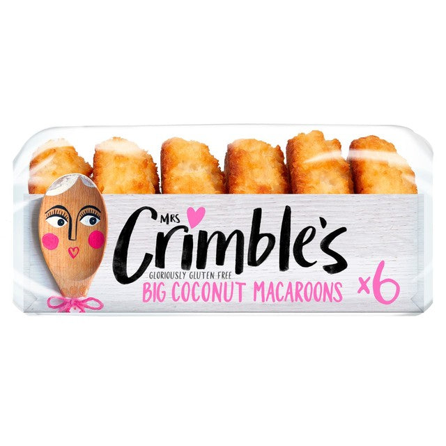 Mrs Crimble's gluten free large coconut macaroons 180g, imported from the UK