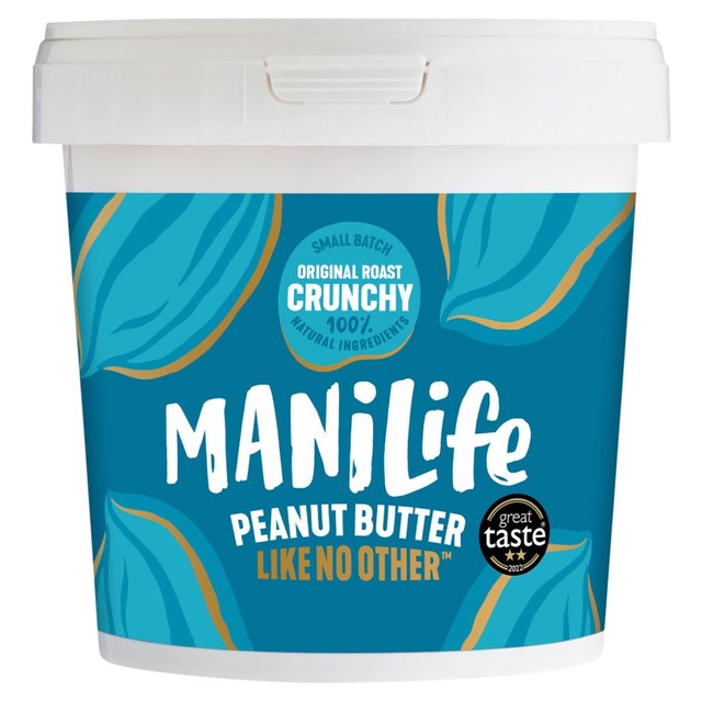 ManiLife Original Roast crunchy peanut butter, imported from the UK