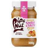Pip & Nut crunchy peanut butter 300g, imported from the UK