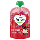 Yeo Valley yogurt pouch red berries, imported from the UK