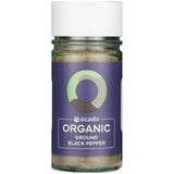 Ocado organic ground black pepper 45g, imported from the UK