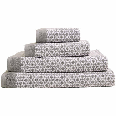 M&S M&S Pure Cotton Repeat Links Bath Towel Grey- Buy online at McGrocer