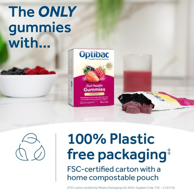 Optibac gut health gummies 30 gummies, imported from the UK