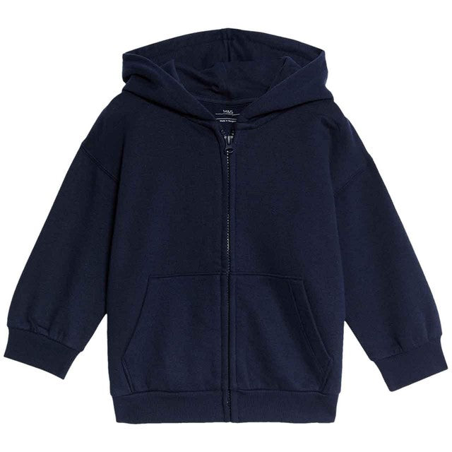 M&S boys zip hoodie navy 3-4 years, imported from the UK