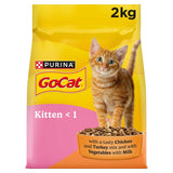 M&S Go-Cat Kitten Chicken Turkey and Milk Dry Cat Food 2kg- Buy online at McGrocer