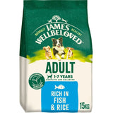 M&S James Wellbeloved Adult Dry Dog Food Fish & Rice 15kg- Buy online at McGrocer