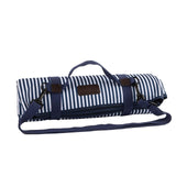 M&S Three Rivers Navy and White Striped Outdoor Picnic Blanket 150x135cm- Buy online at McGrocer