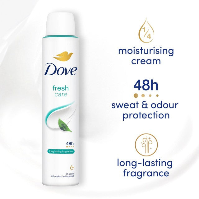 Dove fresh anti-perspirant deodorant aerosol 200ml - British product