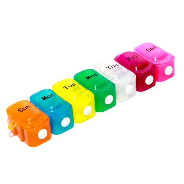 Safe & Sound 7 Day Pop Open pill box (British brand)
