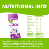 Kiddylicious blueberry mini wafers baby snacks 4 x 4g, UK version