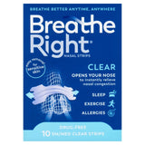 Breathe Right Clear Nasal Strips 10 per pack - British product
