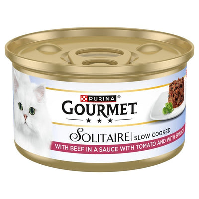 M&S Gourmet Solitaire Beef Wet Cat Food 85g- Buy online at McGrocer