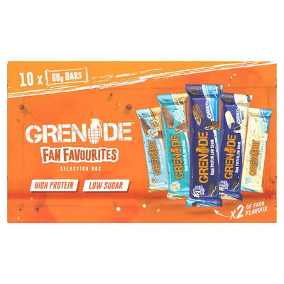 M&S Grenade Fan Favourites Assorted Protein Bars 10 x 60g- Buy online at McGrocer