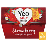 Yeo Valley Organic Strawberry Yoghurt Pots Organic Yoghurt 4 x 110g