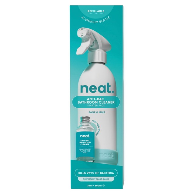 Neat Anti-Bac Bathroom Cleaner Sage & Mint 500ml, imported from the UK