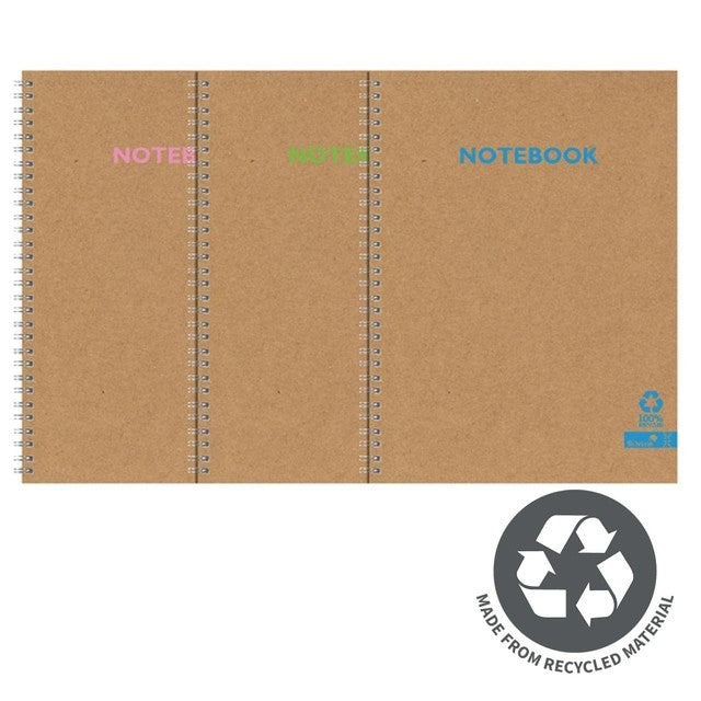 Silvine A4 Recycled Notebook with Kraft cover (British brand)