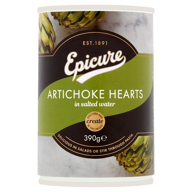Epicure artichoke hearts in salted water 390g - British product