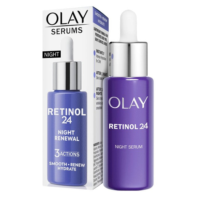 Olay Retinol 24 Night Serum 40ml, imported from the UK