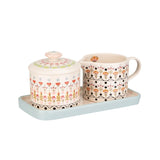 Cath Kidston ceramic sugar and milk jug set stoneware (British brand)